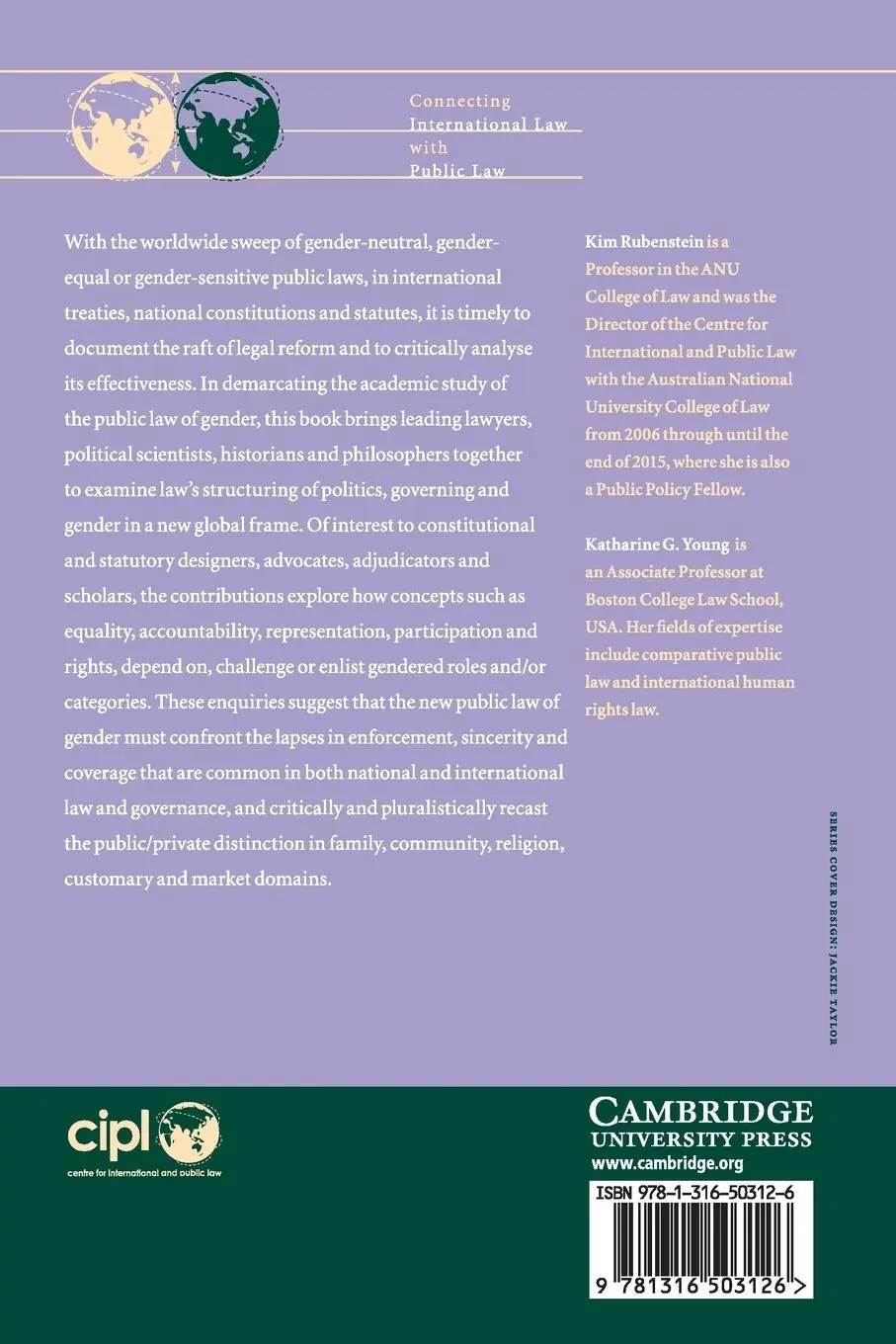 Rückseite: 9781316503126 | The Public Law of Gender | Kim Rubenstein (u. a.) | Taschenbuch | 2018