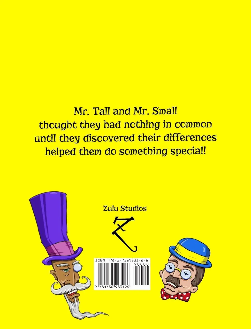 Rückseite: 9781736983126 | Mr. Tall &amp; Mr. Small | Roni Zulu | Buch | Englisch | 2021