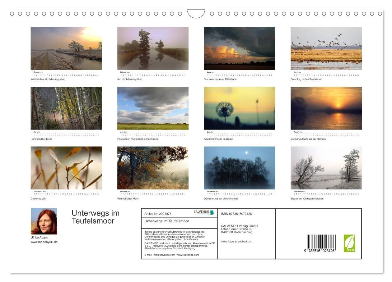 Bild: 9783516073126 | Unterwegs im Teufelsmoor (Wandkalender 2026 DIN A3 quer), CALVENDO...