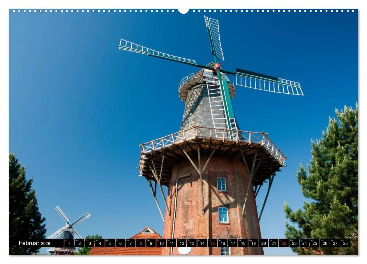 Bild: 9783516143126 | Windmühlen in Deutschland (hochwertiger Premium Wandkalender 2026...