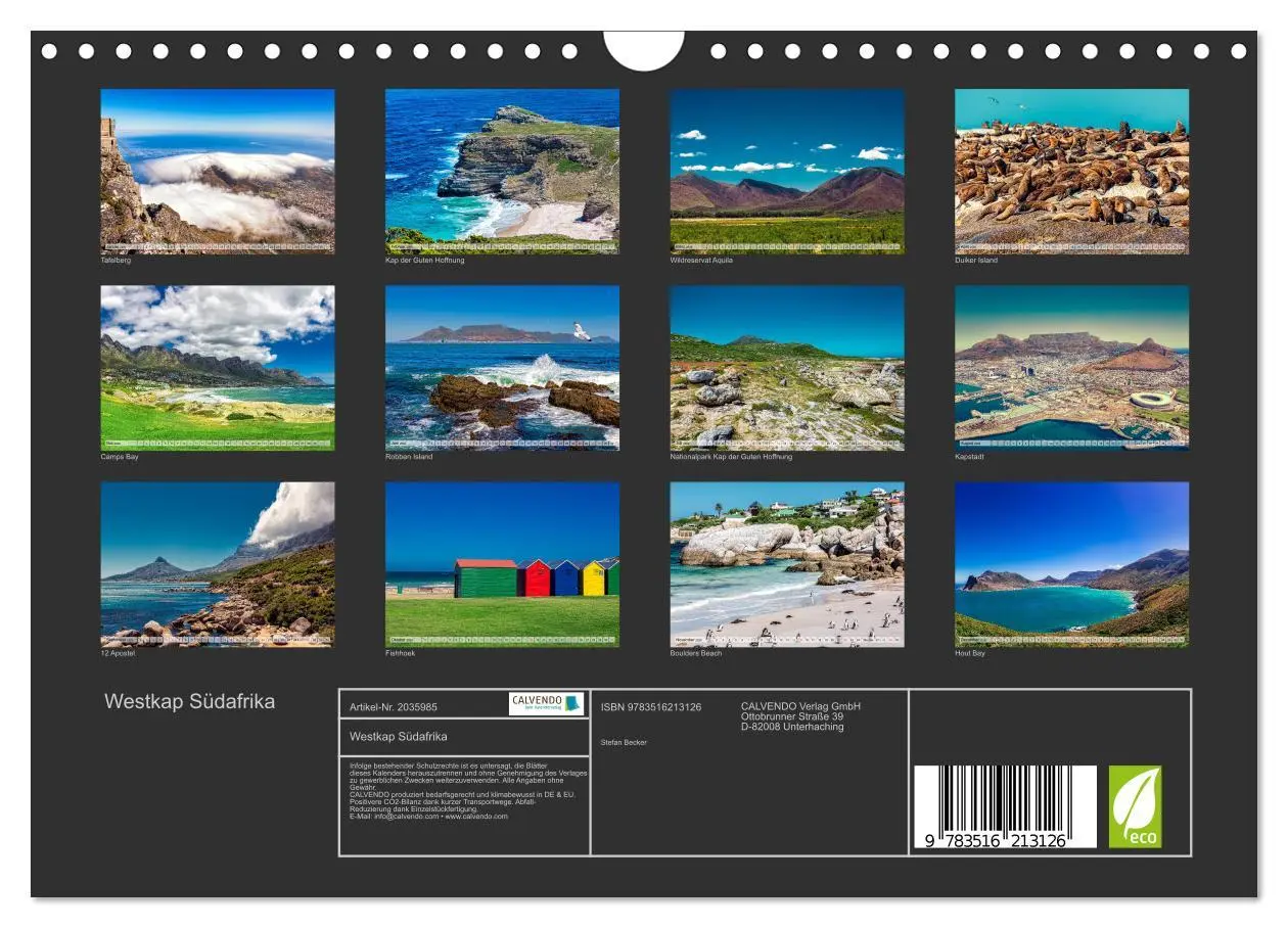 Bild: 9783516213126 | Westkap Südafrika (Wandkalender 2026 DIN A4 quer), CALVENDO...