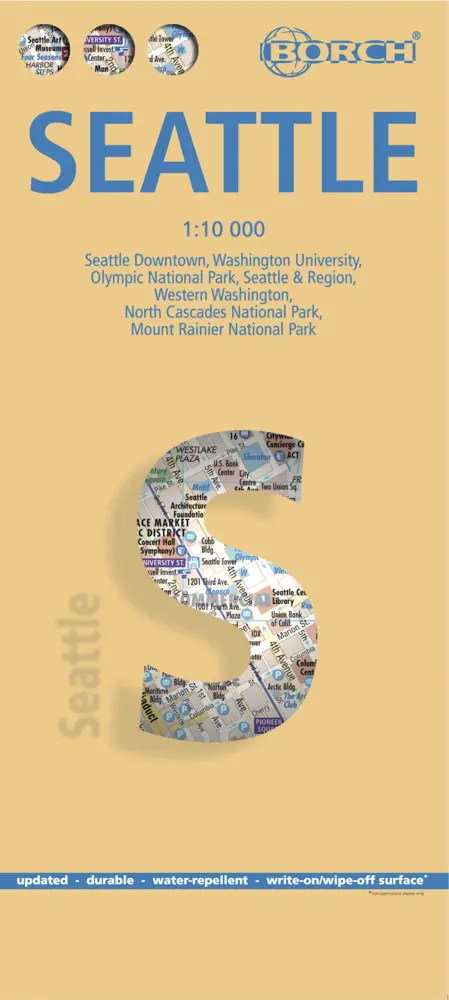 Cover: 9783866093126 | Borch Map Seattle | (Land-)Karte | Mehrfarbendruck. Gefalzt | 2 S.