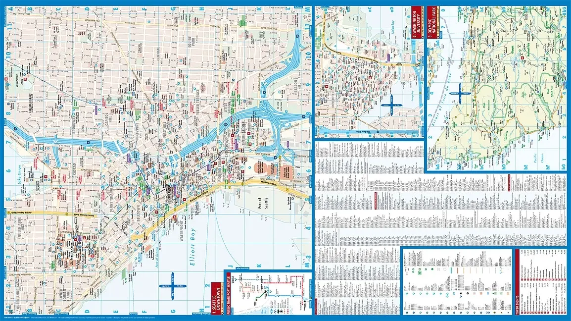 Bild: 9783866093126 | Borch Map Seattle | (Land-)Karte | Mehrfarbendruck. Gefalzt | 2 S.