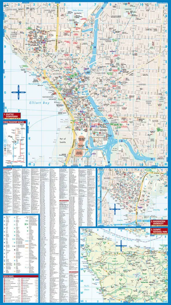 Bild: 9783866093126 | Borch Map Seattle | (Land-)Karte | Mehrfarbendruck. Gefalzt | 2 S.
