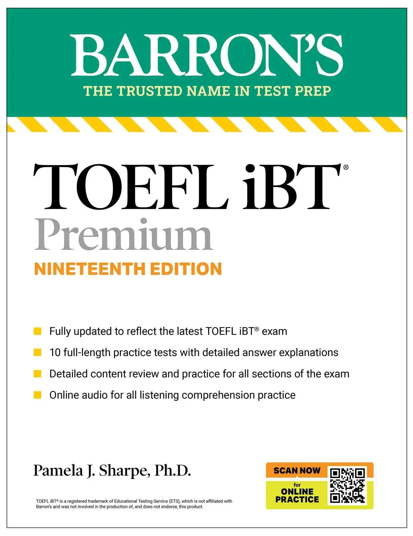 Cover: 9798349703126 | TOEFL, iBT Premium, Nineteenth Edition: Prep Book with 10 Practice...