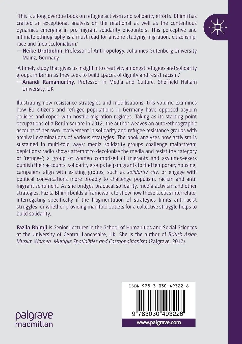 Rückseite: 9783030493226 | Border Regimes, Racialisation Processes and Resistance in Germany