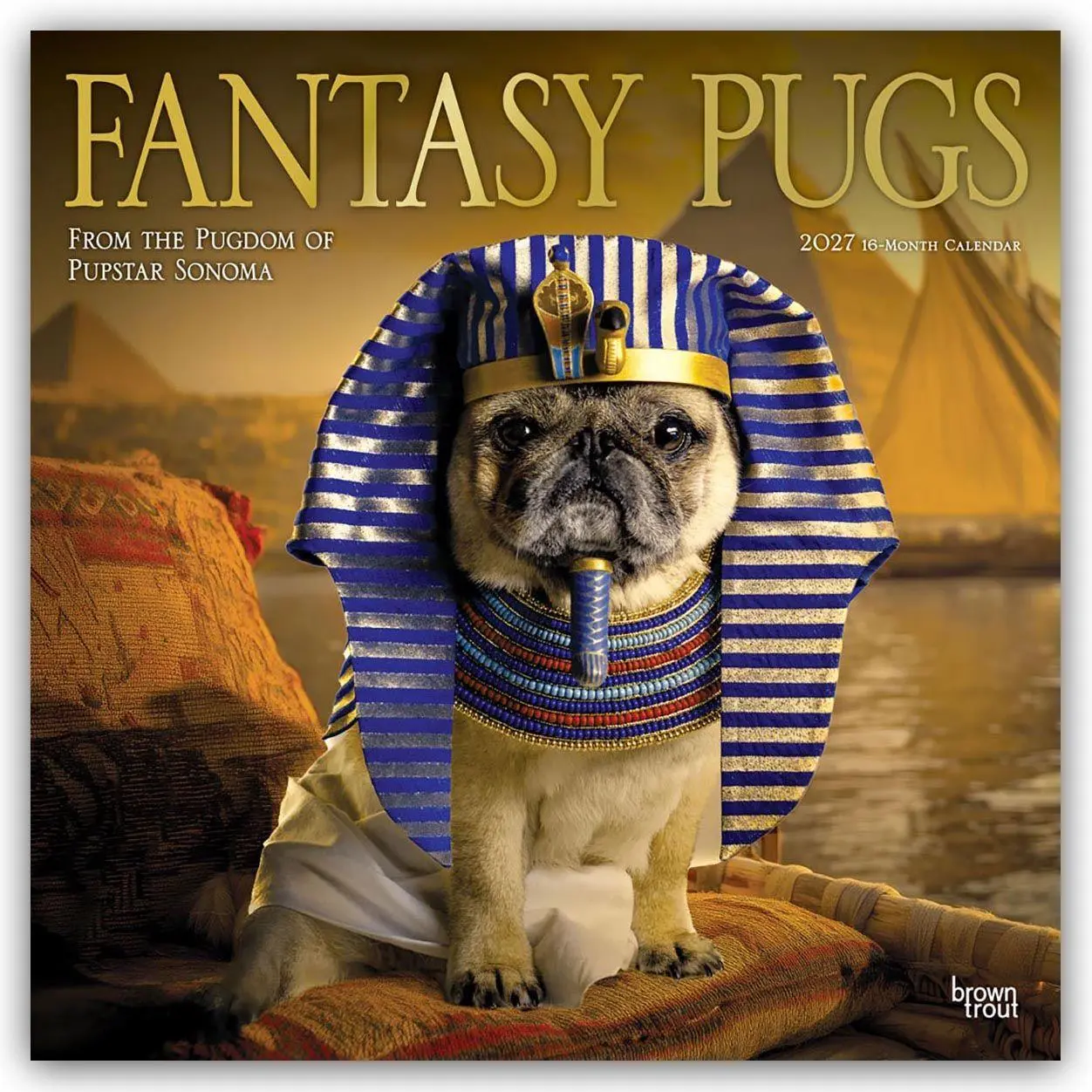 Cover: 9798330713226 | Fantasy Pugs - Fantasy Möpse 2027 - 16-Monatskalender | Publishers