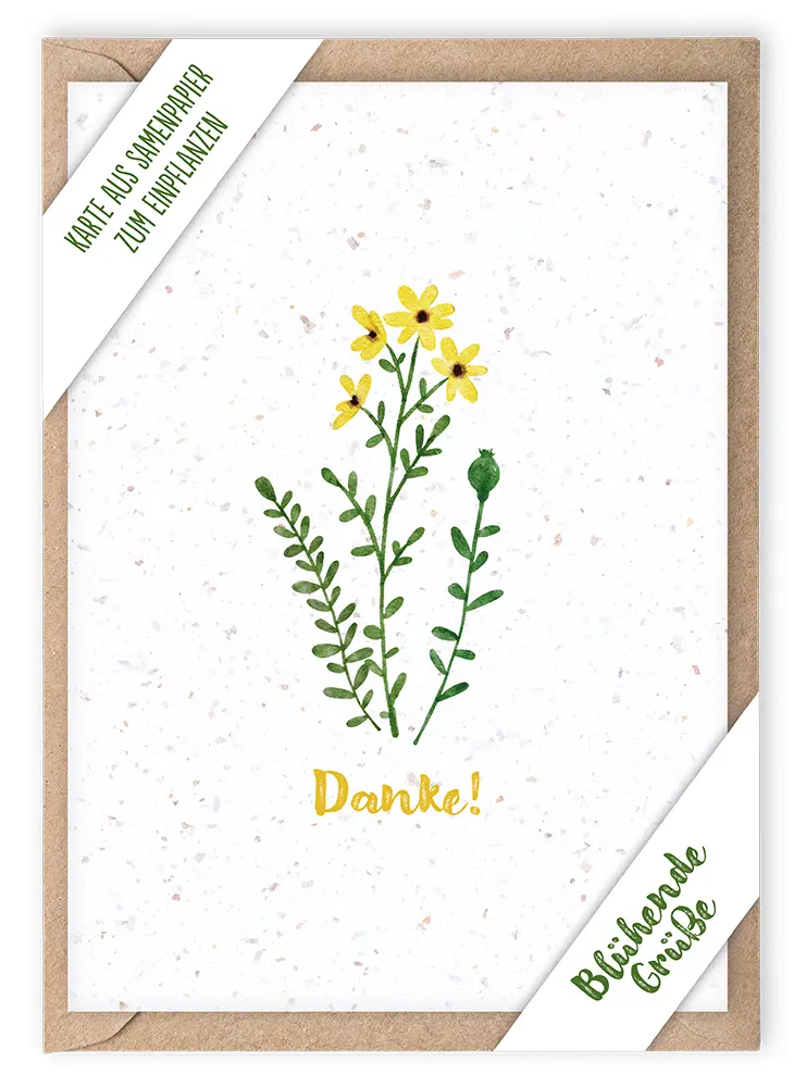 Cover: 4250222943326 | Danke! | Faltkarte aus Samenpapier | Box | 1 S. | 494332 | Deutsch