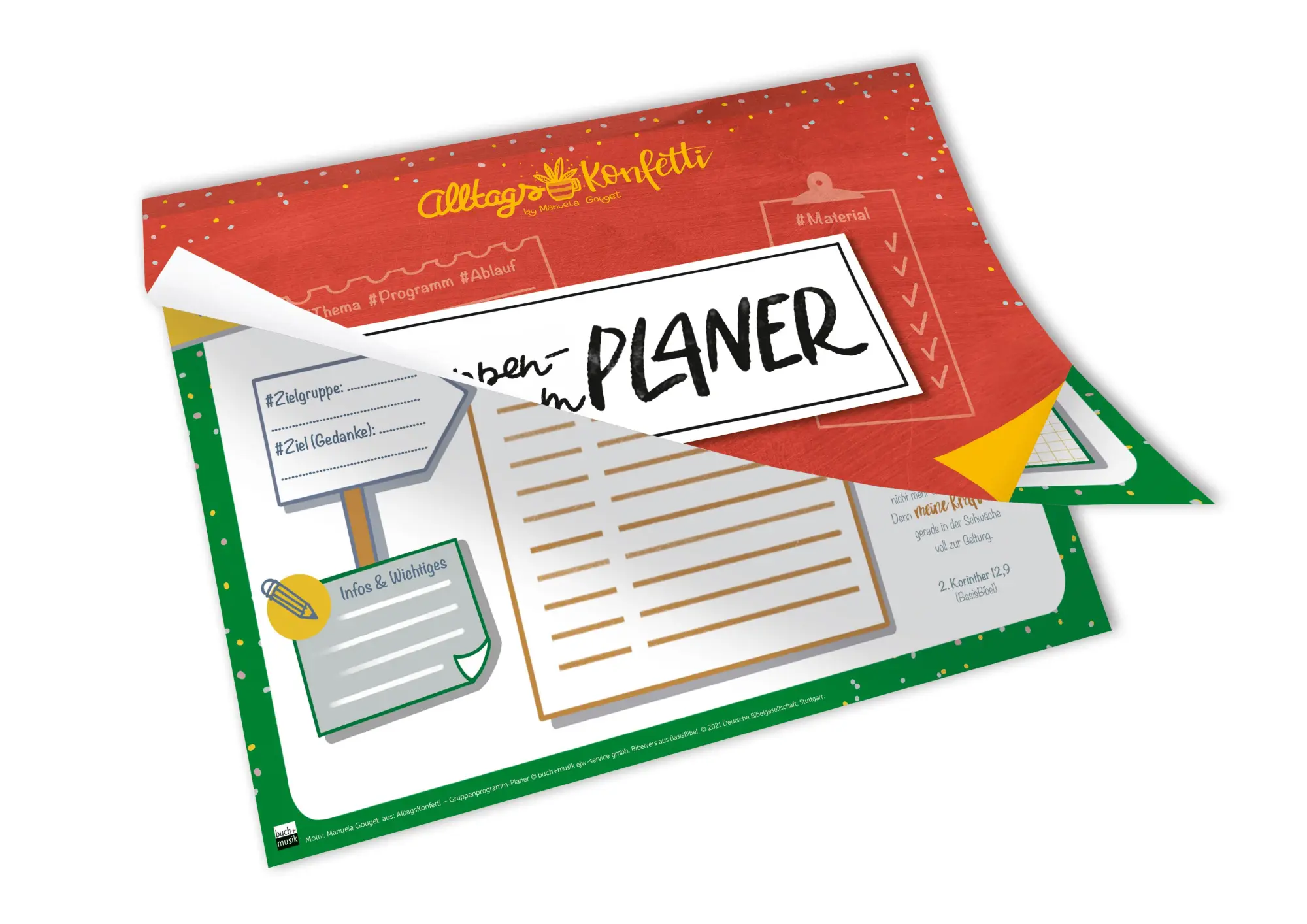 Rückseite: 4260175273326 | AlltagsKonfetti - Gruppenprogramm-Planer | Edition Mitarbeit | 52 S.