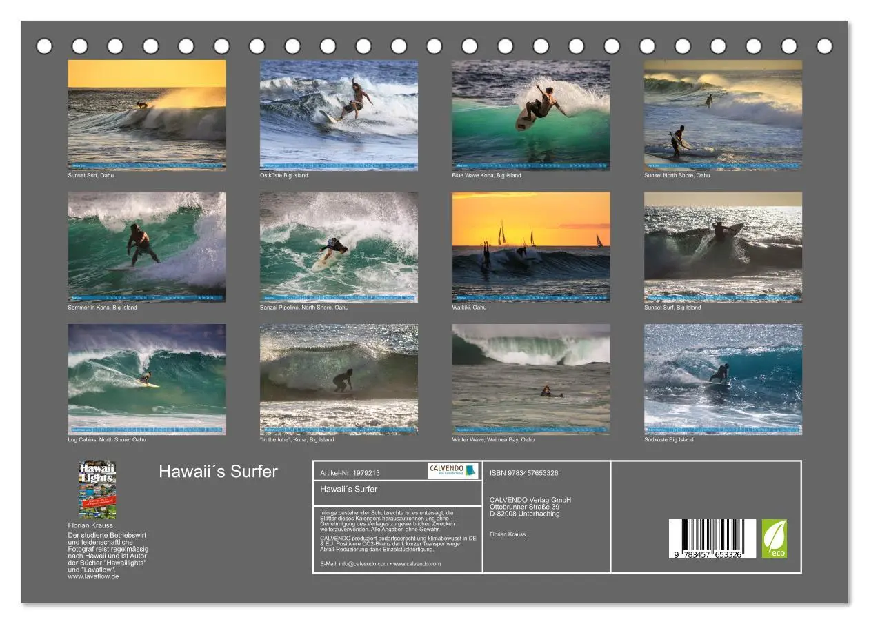 Bild: 9783457653326 | Hawaii´s Surfer (Tischkalender 2026 DIN A5 quer), CALVENDO...