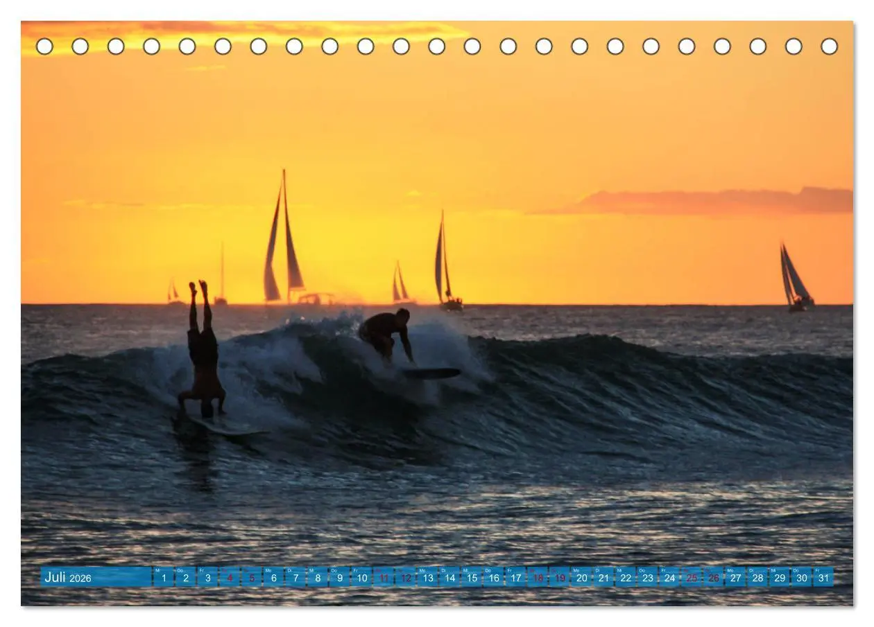 Bild: 9783457653326 | Hawaii´s Surfer (Tischkalender 2026 DIN A5 quer), CALVENDO...