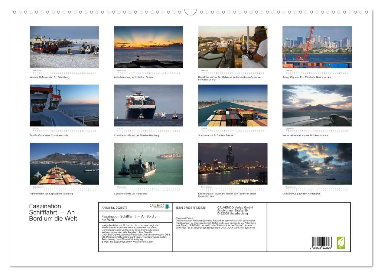 Bild: 9783516123326 | Faszination Schifffahrt - An Bord um die Welt (Wandkalender 2026...