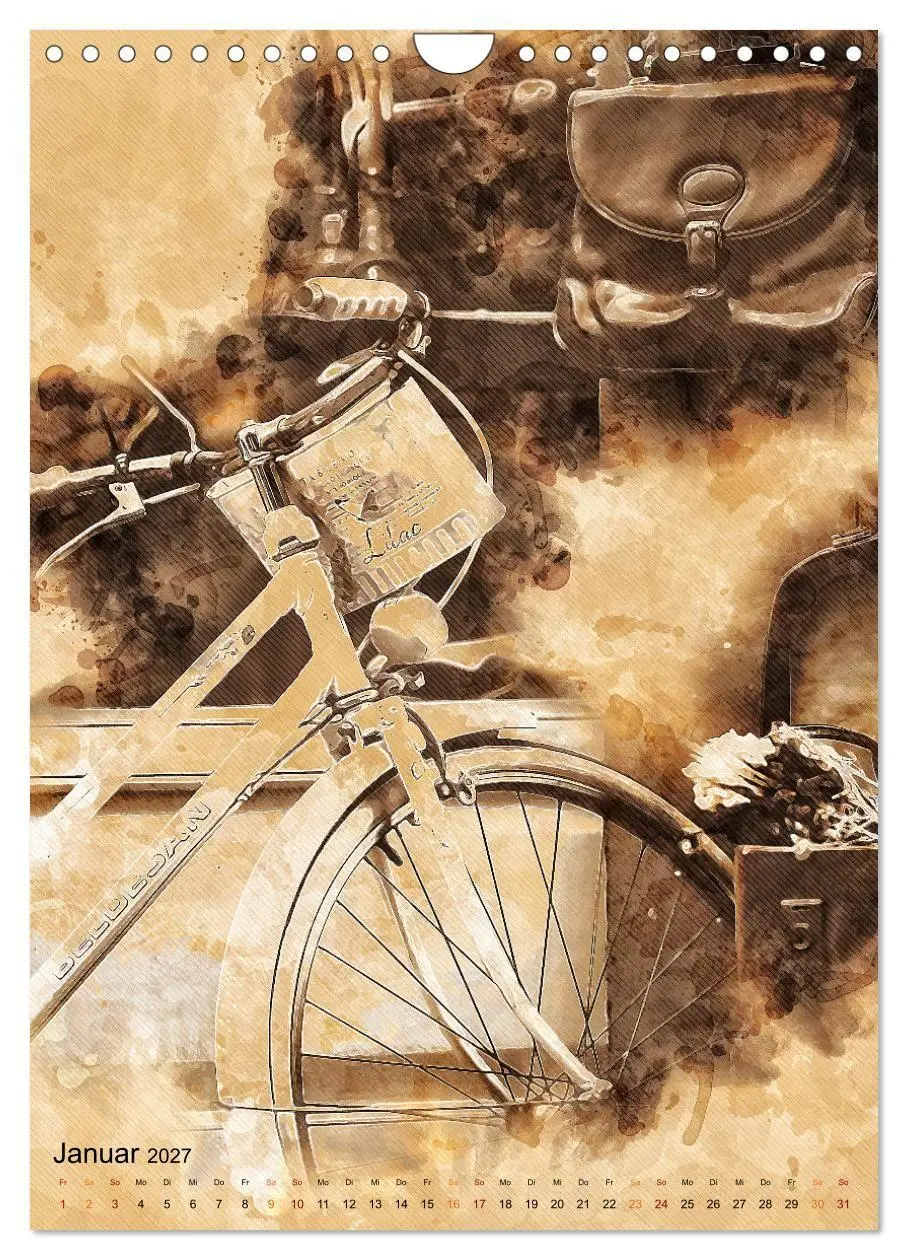 Bild: 9783569523326 | Fahrrad - Retro-Kalender (Wandkalender 2027 DIN A4 hoch), CALVENDO...