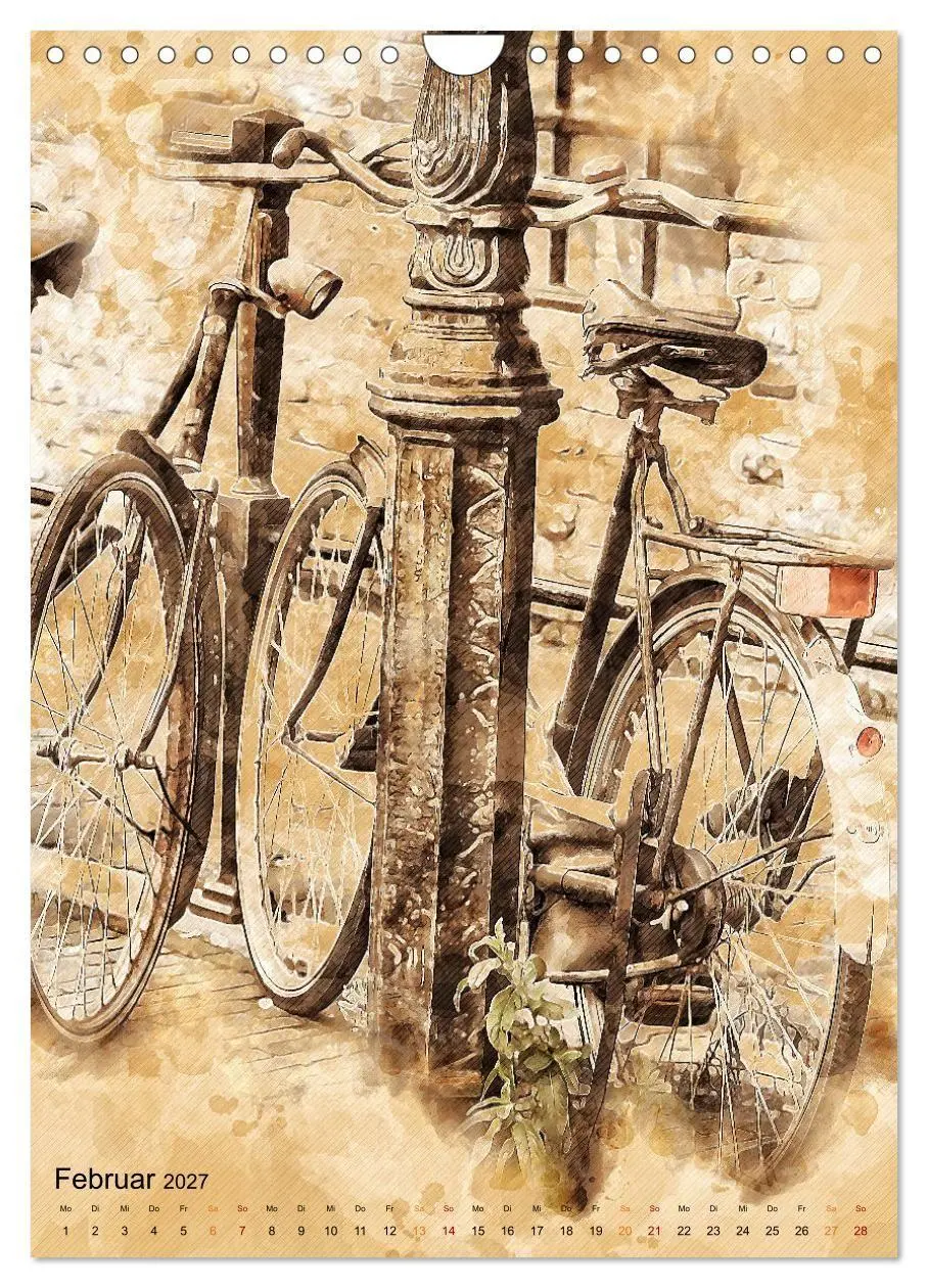 Bild: 9783569523326 | Fahrrad - Retro-Kalender (Wandkalender 2027 DIN A4 hoch), CALVENDO...