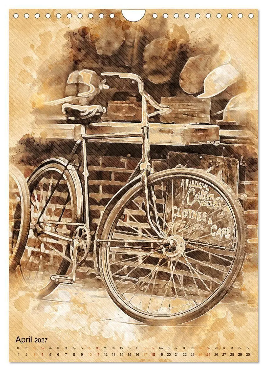 Bild: 9783569523326 | Fahrrad - Retro-Kalender (Wandkalender 2027 DIN A4 hoch), CALVENDO...
