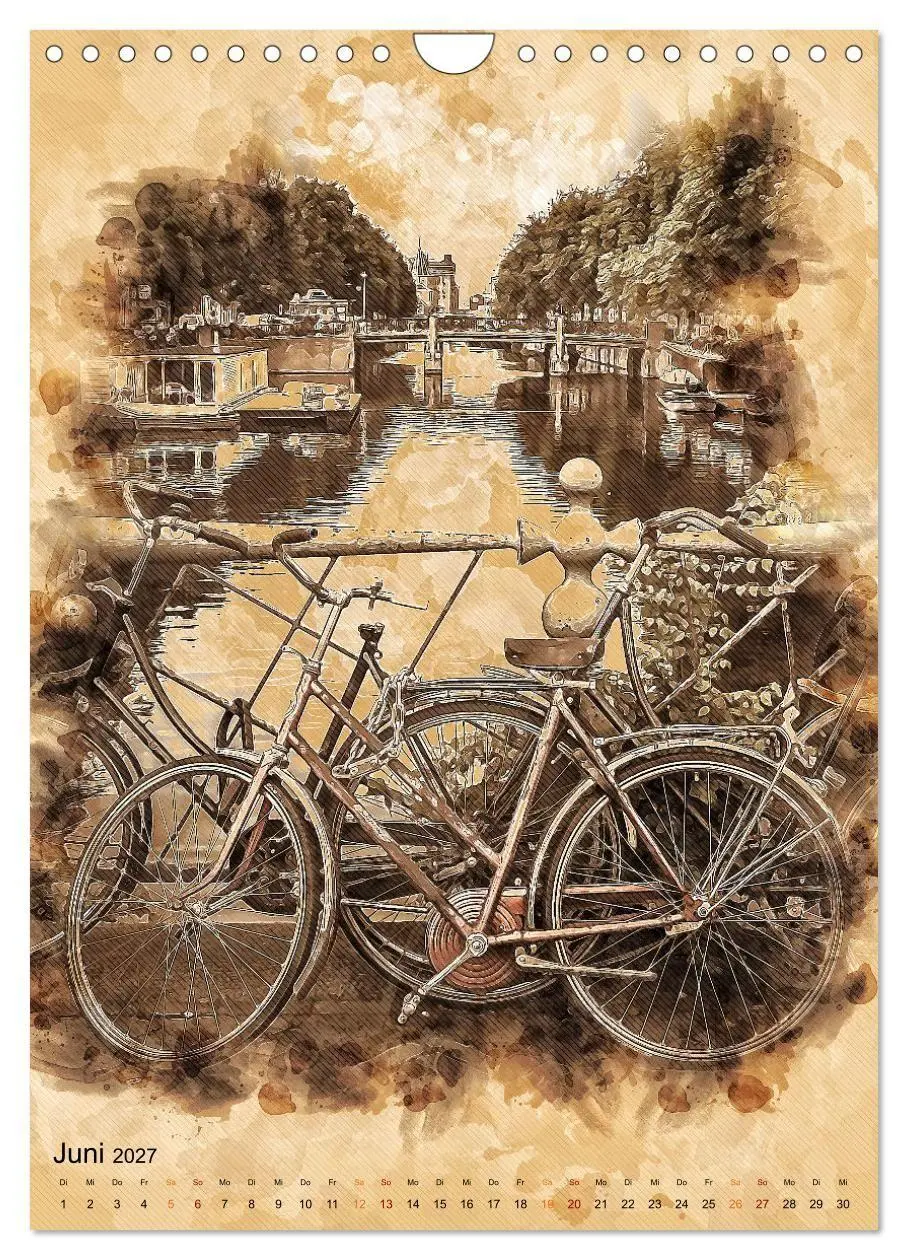 Bild: 9783569523326 | Fahrrad - Retro-Kalender (Wandkalender 2027 DIN A4 hoch), CALVENDO...