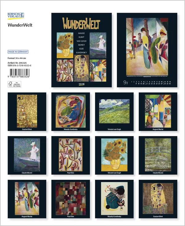 Bild: 9783731883326 | Wunderwelt 2026 | Korsch Verlag | Kalender | Spiralbindung | Deutsch