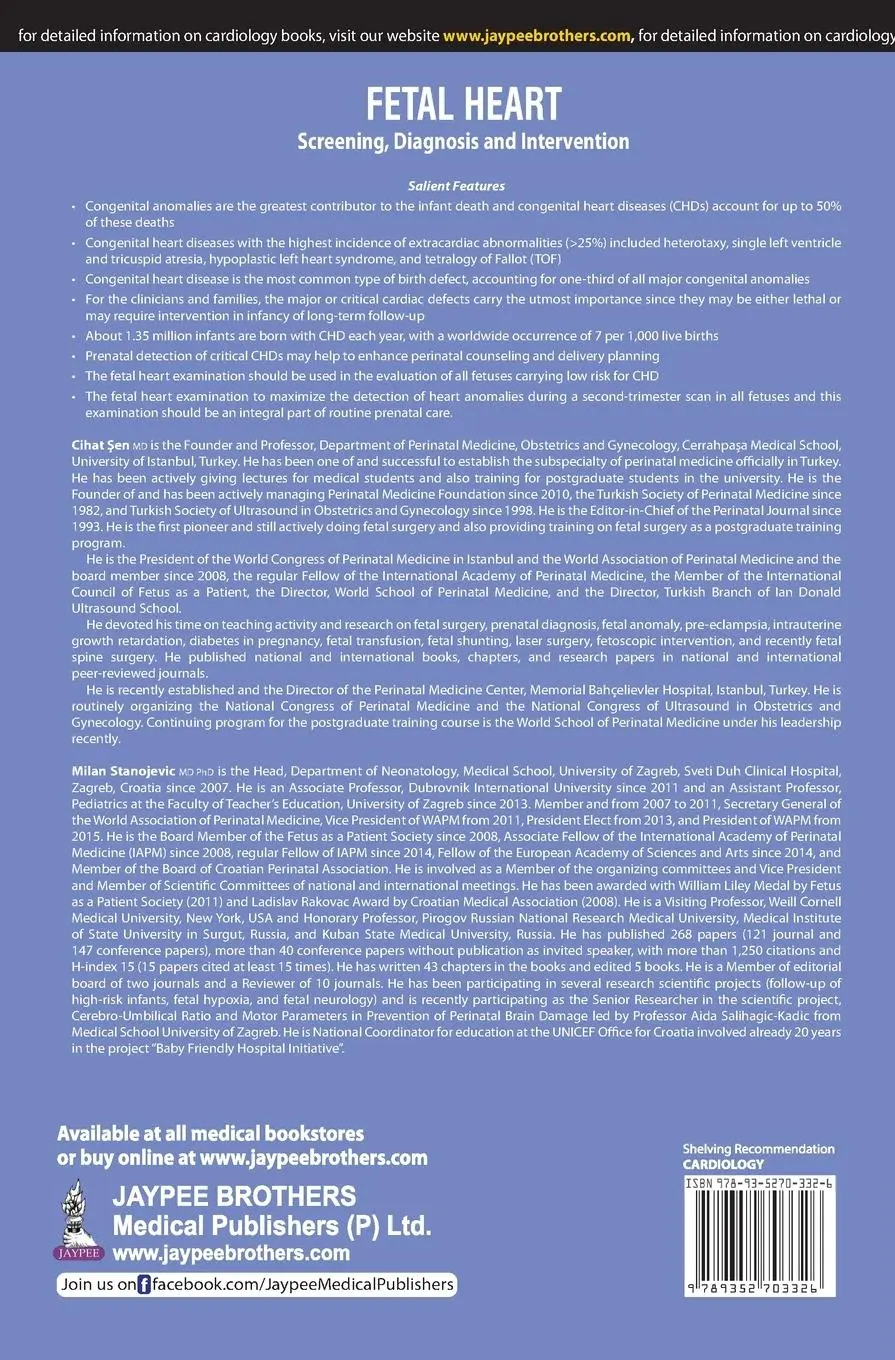 Rückseite: 9789352703326 | Fetal Heart | Screening, Diagnosis &amp; Intervention | Cihat Sen (u. a.)