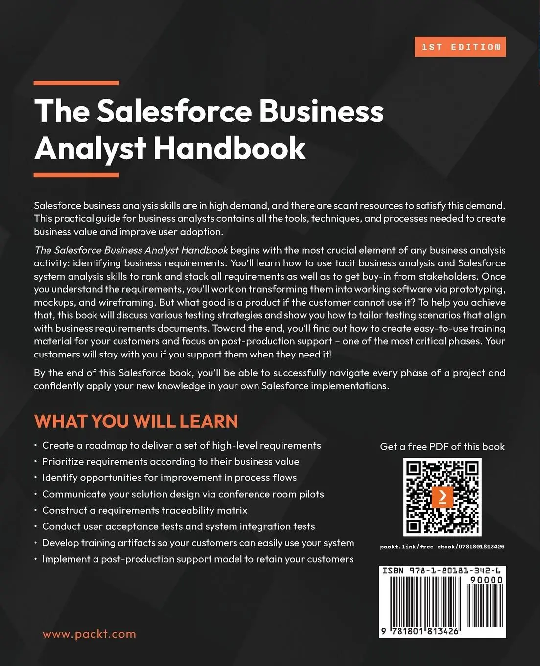 Rückseite: 9781801813426 | The Salesforce Business Analyst Handbook | Srini Munagavalasa | Buch