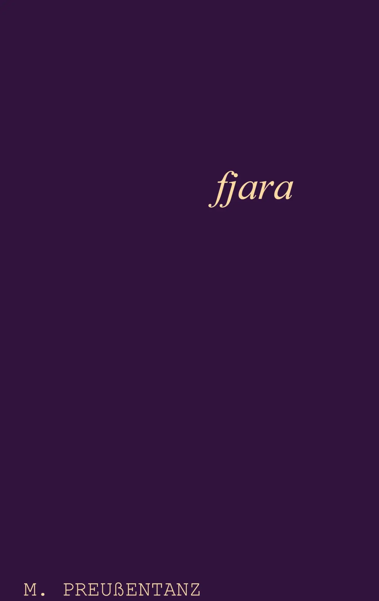 Cover: 9783347373426 | fjara | Strand ohne Meer | Martin Preußentanz | Taschenbuch | 184 S.