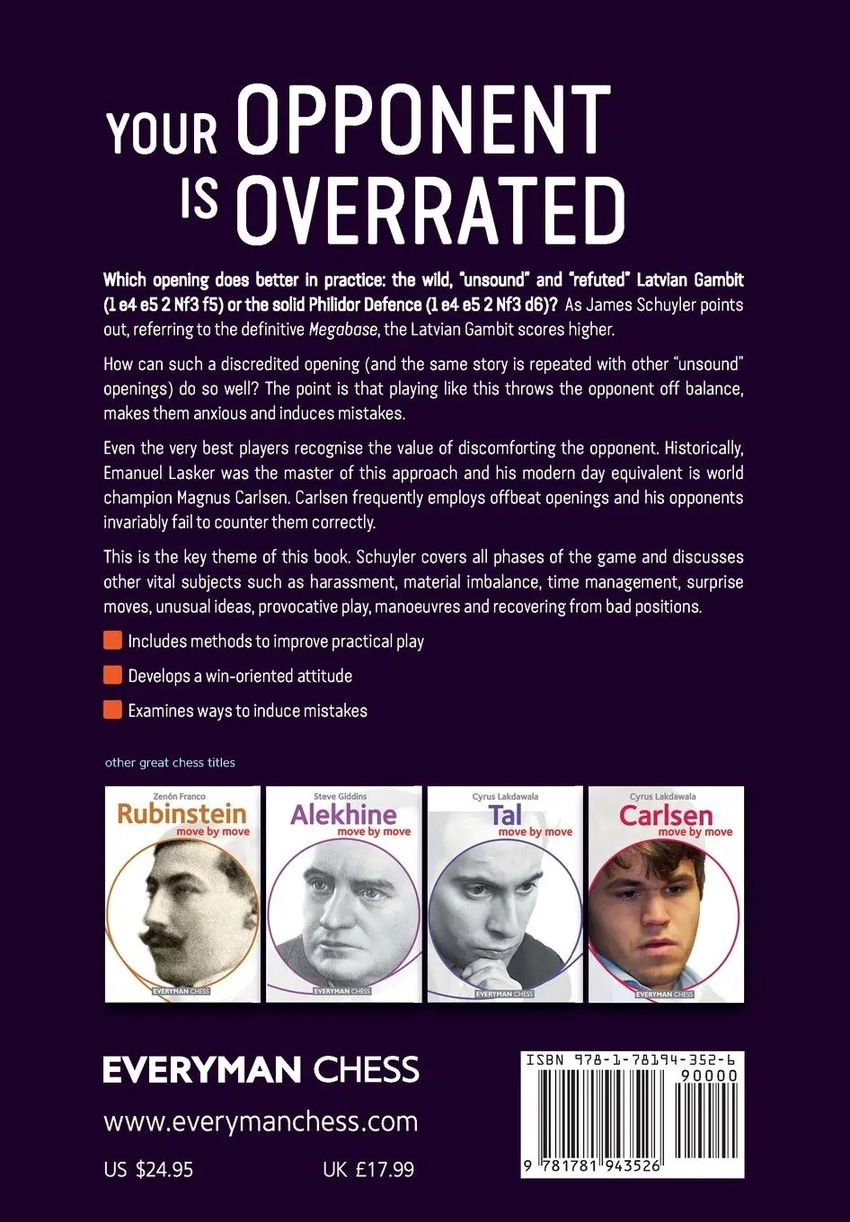 Rückseite: 9781781943526 | Your Opponent is Overrated | A practical guide to inducing errors