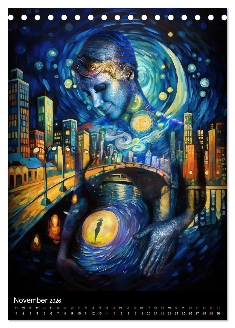 Bild: 9783516413526 | Klangkörper - Bodypainting Adventures (Tischkalender 2026 DIN A5...