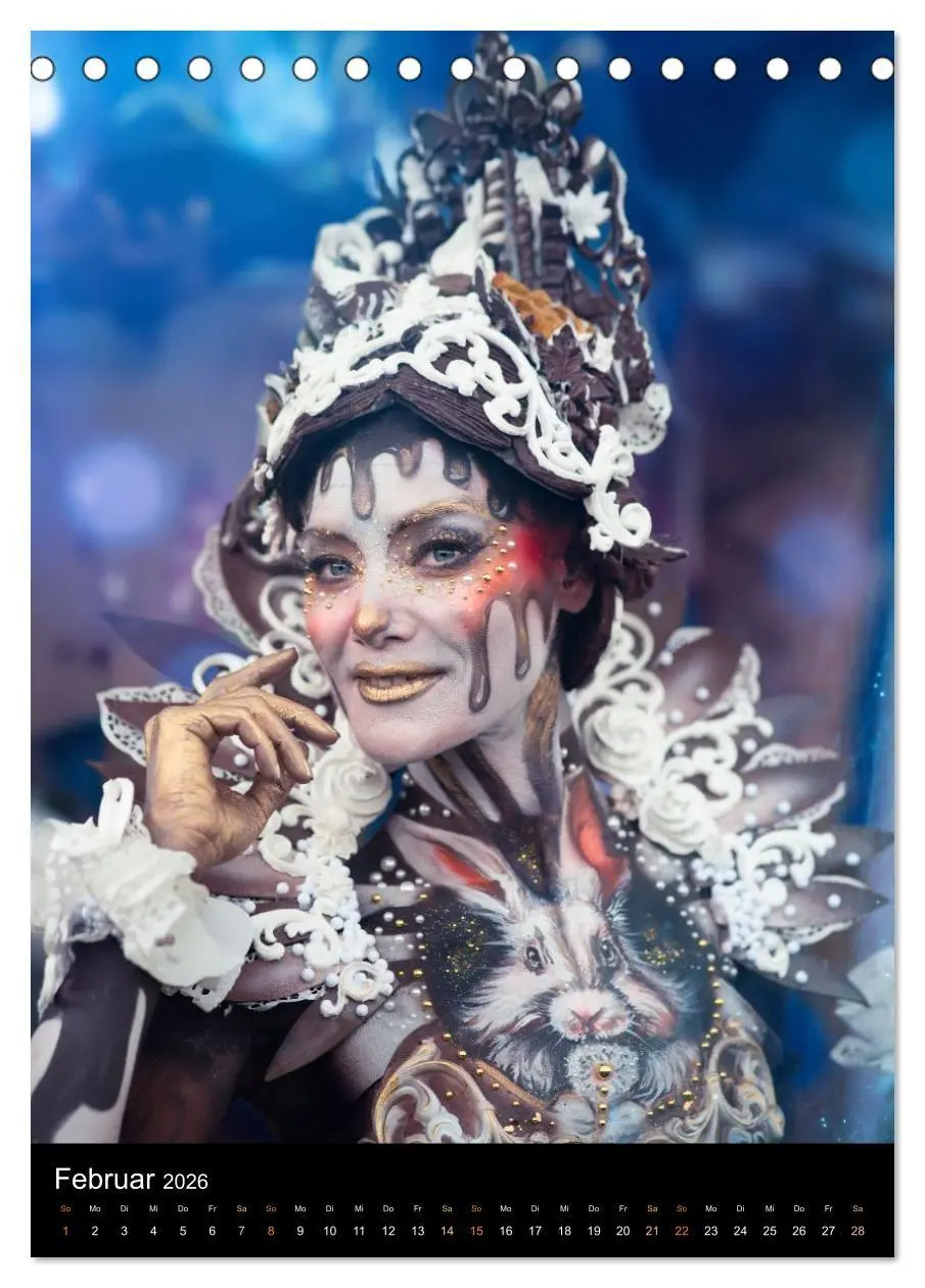 Bild: 9783516413526 | Klangkörper - Bodypainting Adventures (Tischkalender 2026 DIN A5...