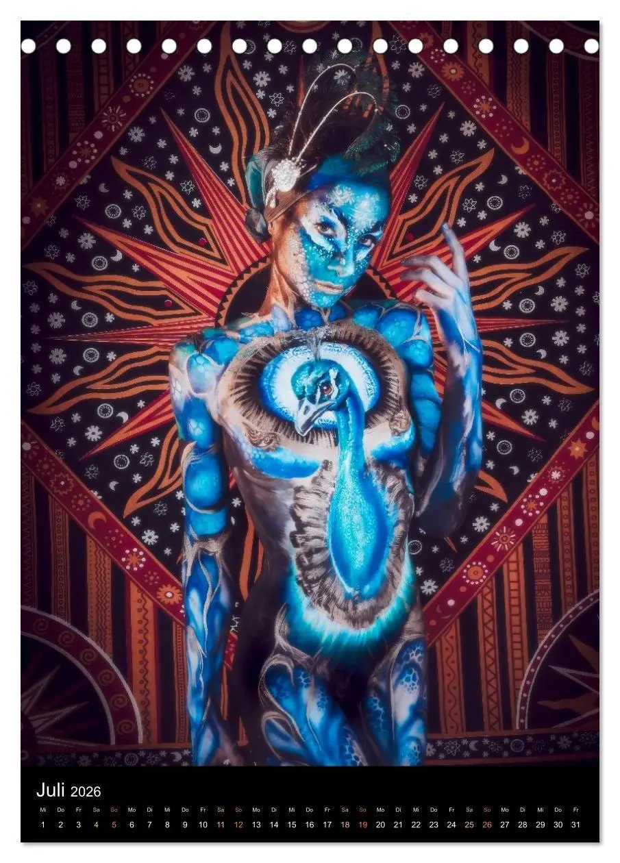 Bild: 9783516413526 | Klangkörper - Bodypainting Adventures (Tischkalender 2026 DIN A5...