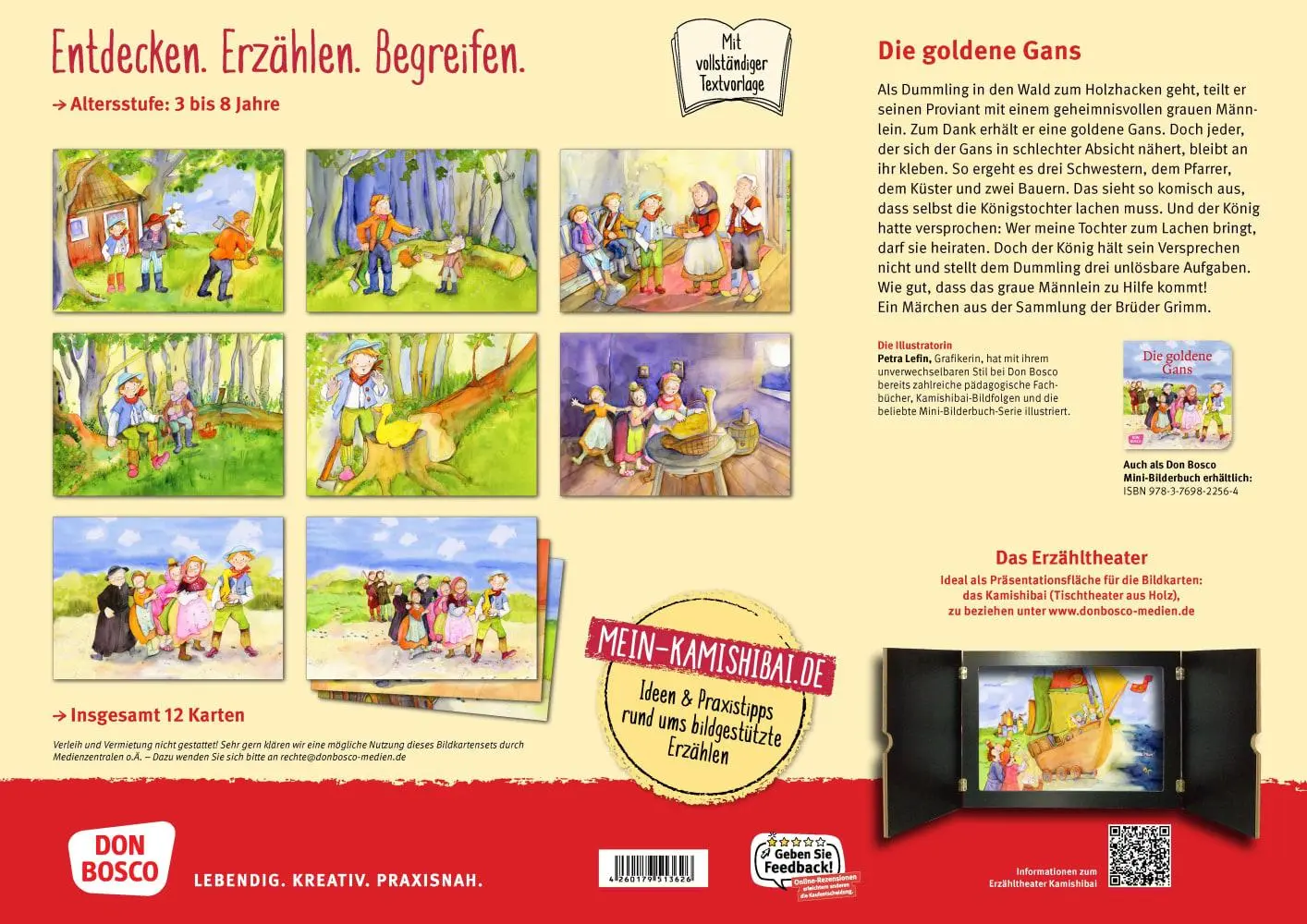 Bild: 4260179513626 | Die goldene Gans. Kamishibai Bildkartenset. | Brüder Grimm | Box