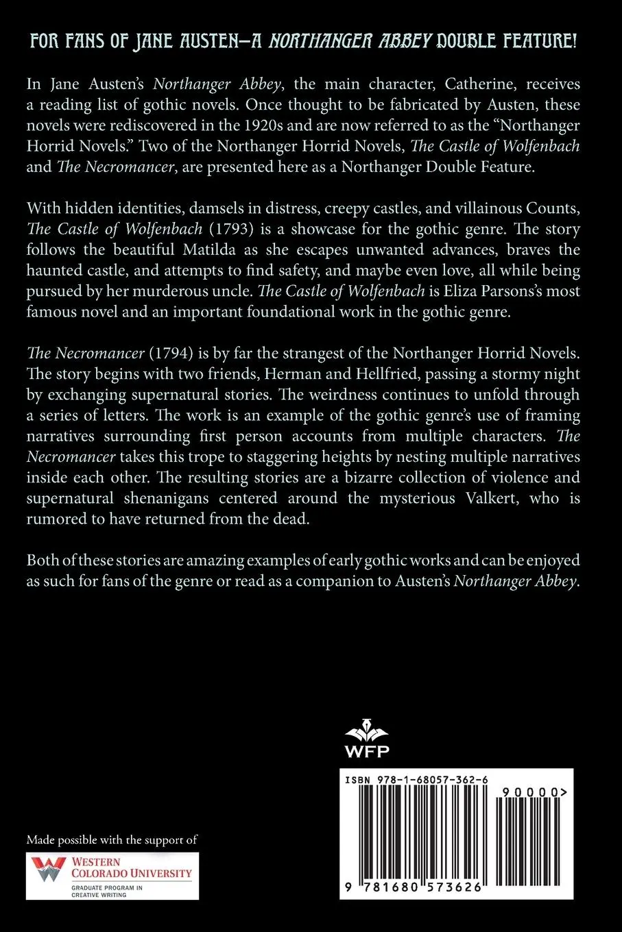 Rückseite: 9781680573626 | A Northanger Abbey Double Feature | Eliza Parsons (u. a.) | Buch