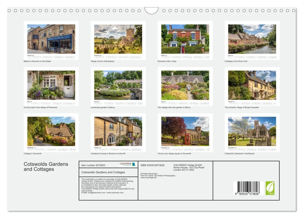 Bild: 9783516573626 | Cotswolds Gardens and Cottages (Wall Calendar 2026 DIN A3...