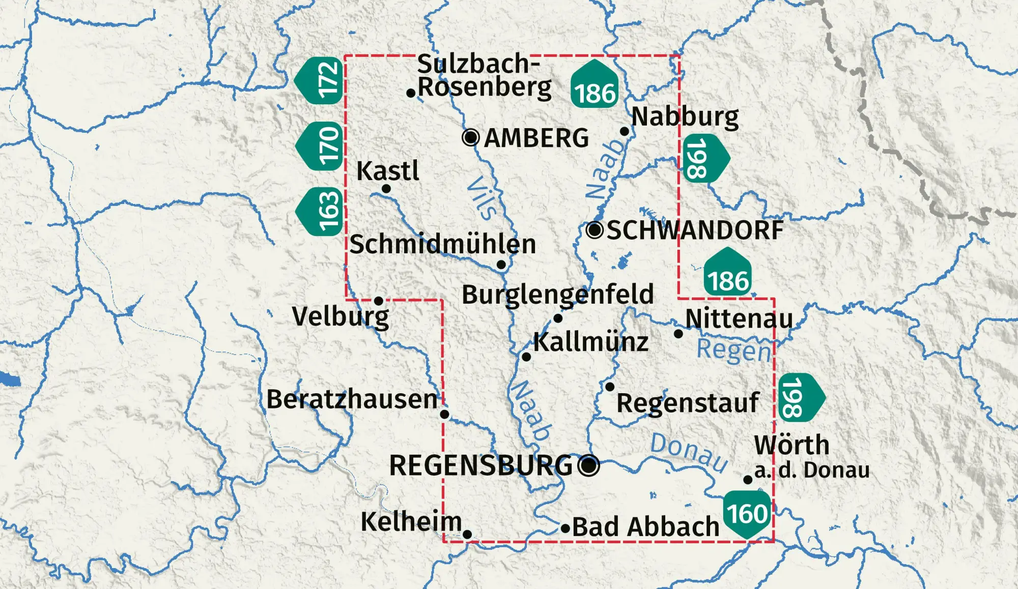 Bild: 9783991543626 | KOMPASS Wanderkarte 176 Regensburg, Amberg, Schwandorf 1:50.000 | 2025