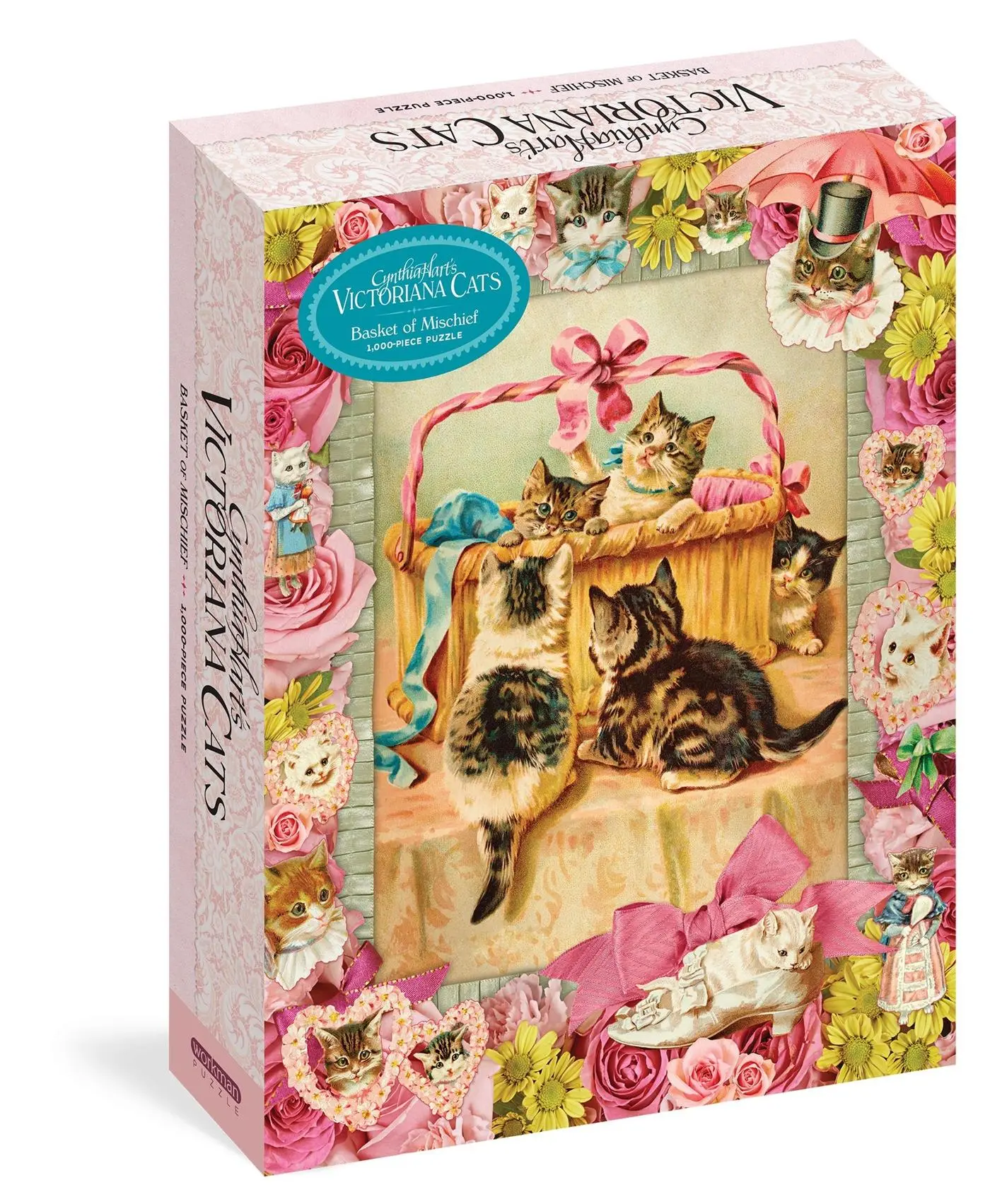 Cover: 9781523523726 | Cynthia Hart's Victoriana Cats: Basket of Mischief 1,000-Piece Puzzle