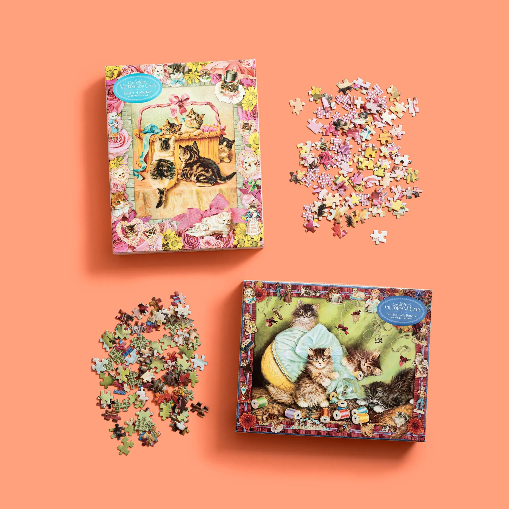 Bild: 9781523523726 | Cynthia Hart's Victoriana Cats: Basket of Mischief 1,000-Piece Puzzle