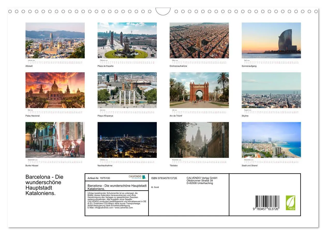 Bild: 9783457613726 | Barcelona - Die wunderschöne Hauptstadt Kataloniens. (Wandkalender...
