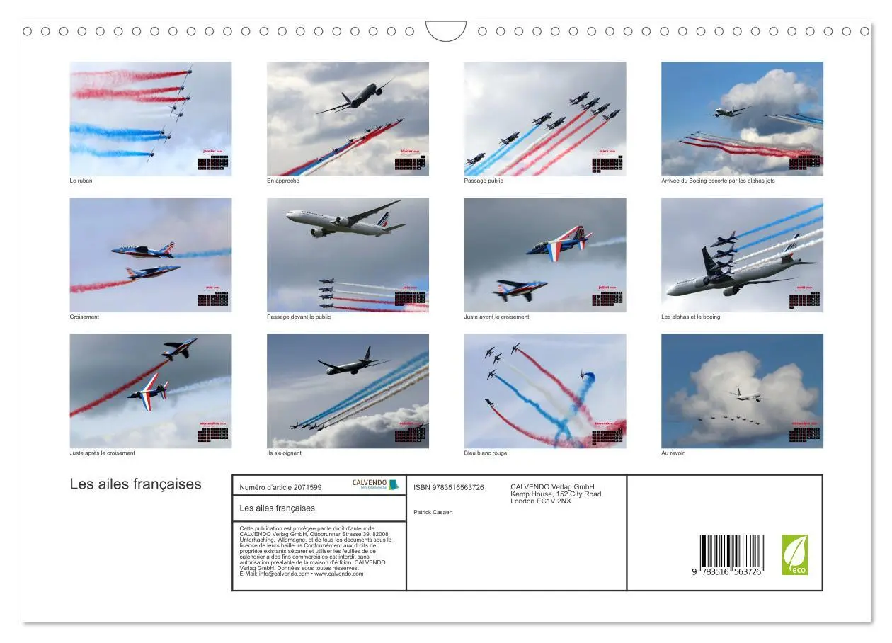 Bild: 9783516563726 | Les ailes françaises (Calendrier mural 2026 DIN A3 vertical),...