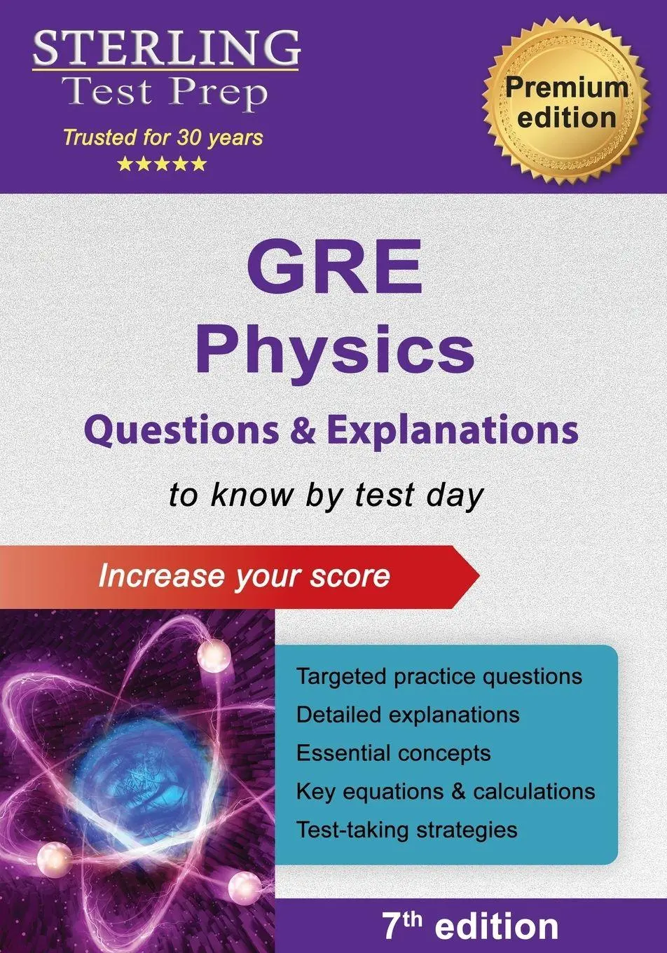 Cover: 9798885573726 | GRE Physics | Questions &amp; Explanations | Sterling Test Prep | Buch
