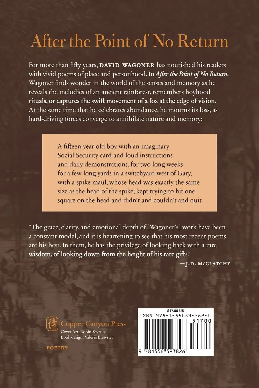 Rückseite: 9781556593826 | After the Point of No Return | David Wagoner | Taschenbuch | Englisch