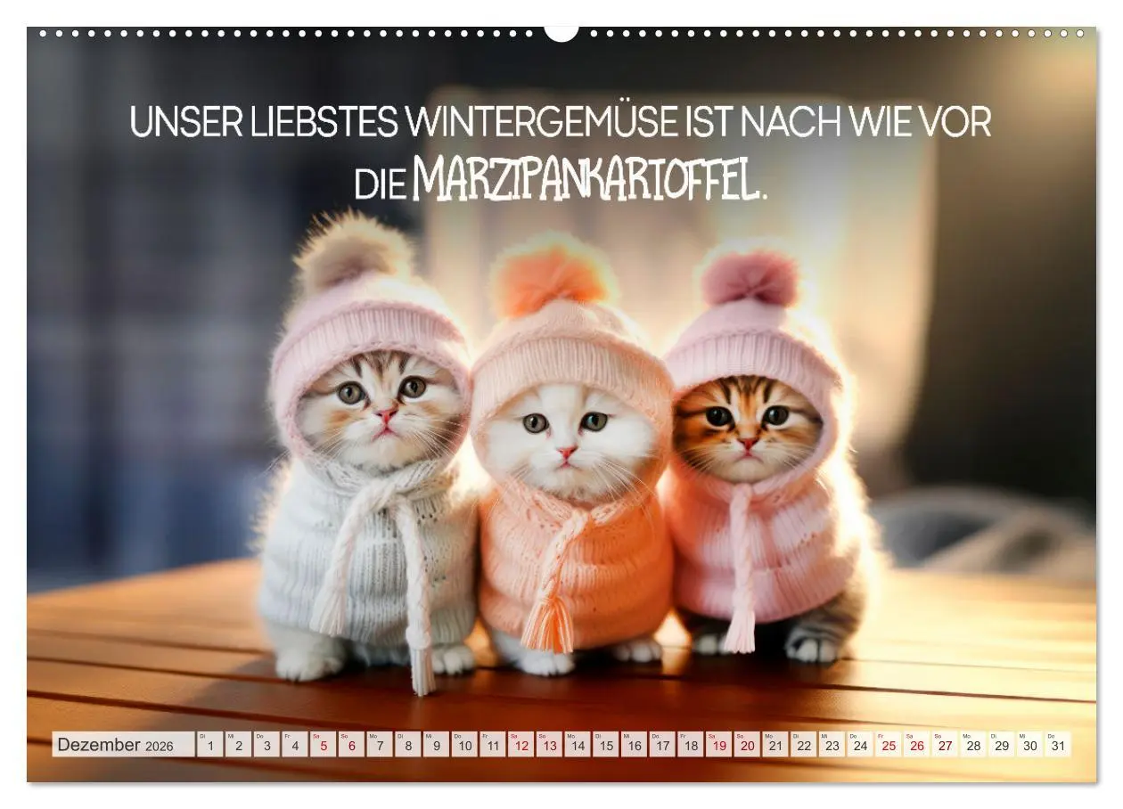 Bild: 9783457463826 | KATZEN-IRONIE Lach mal wieder (Wandkalender 2026 DIN A2 quer),...