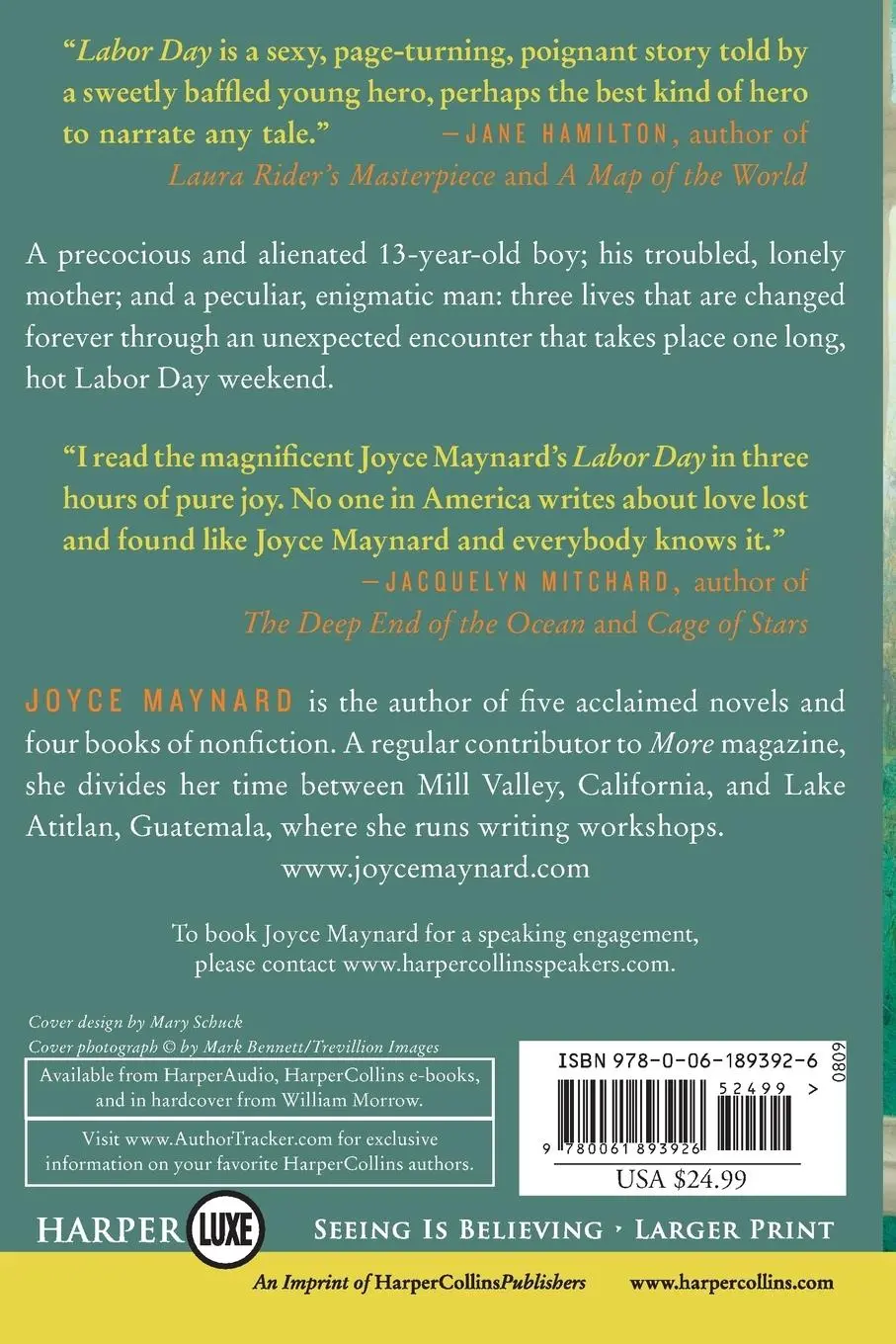 Rückseite: 9780061893926 | Labor Day | Joyce Maynard | Taschenbuch | Kartoniert / Broschiert