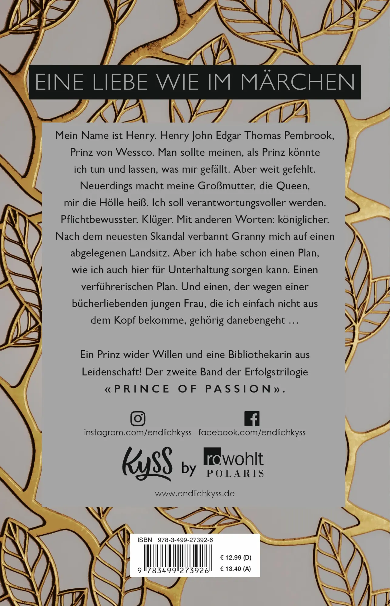 Rückseite: 9783499273926 | Prince of Passion - Henry | Emma Chase | Taschenbuch | 352 S. | 2019