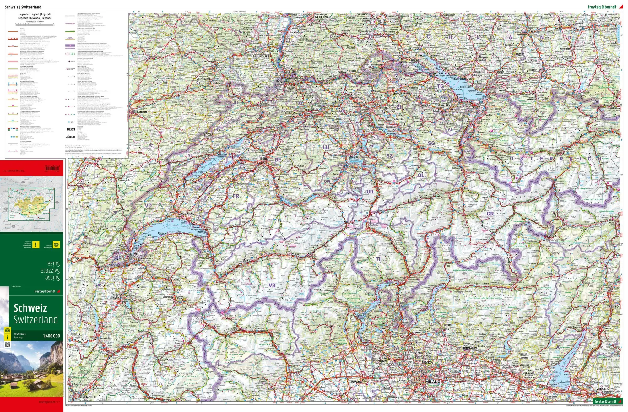 Bild: 9783707923926 | freytag &amp; berndt Straßenkarte Schweiz 1:400.000 | Freytag &amp; Berndt