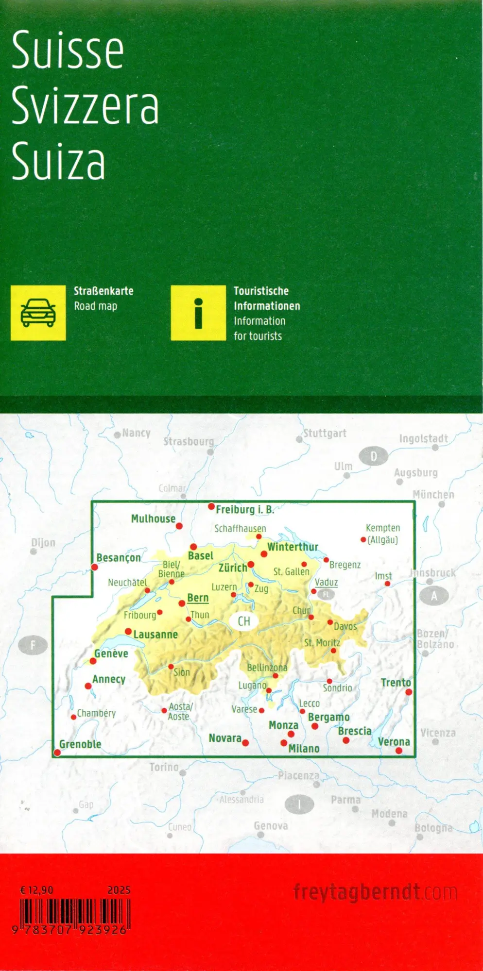 Bild: 9783707923926 | freytag &amp; berndt Straßenkarte Schweiz 1:400.000 | Freytag &amp; Berndt