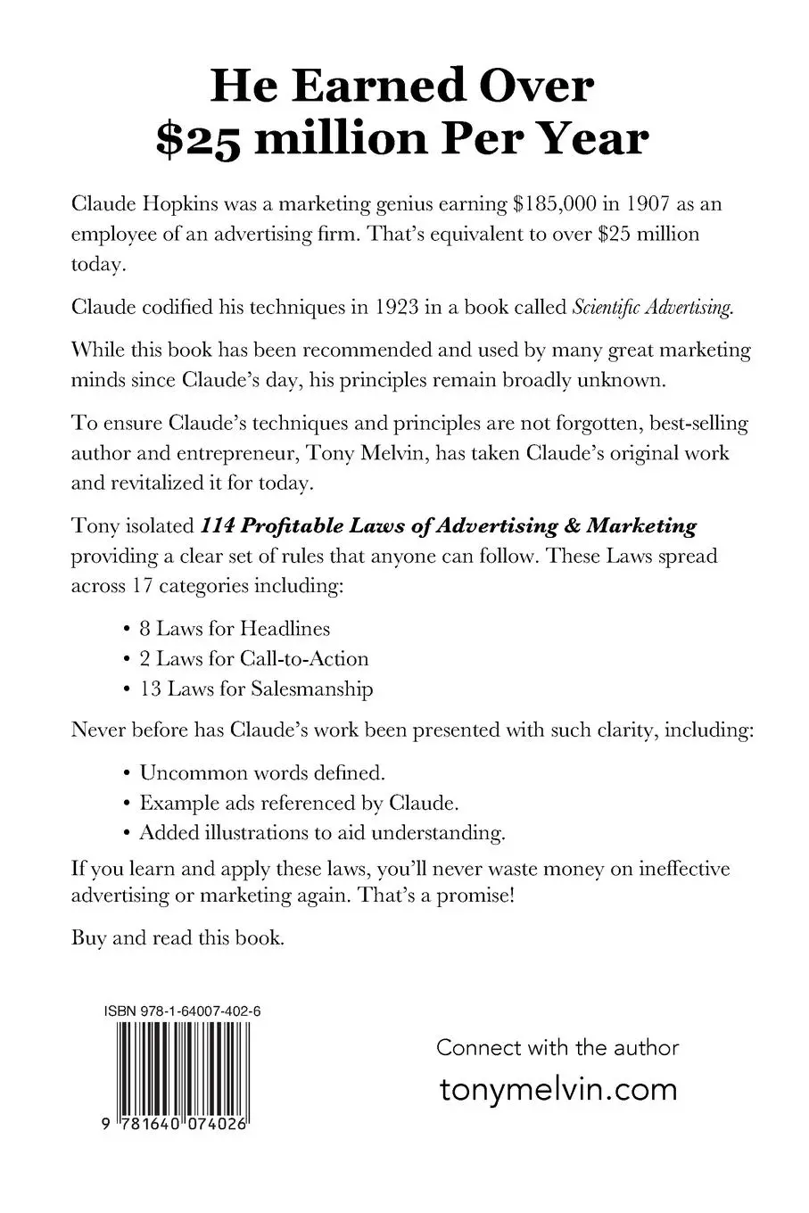 Rückseite: 9781640074026 | How to be a Marketing Genius | Tony Melvin | Taschenbuch | Englisch