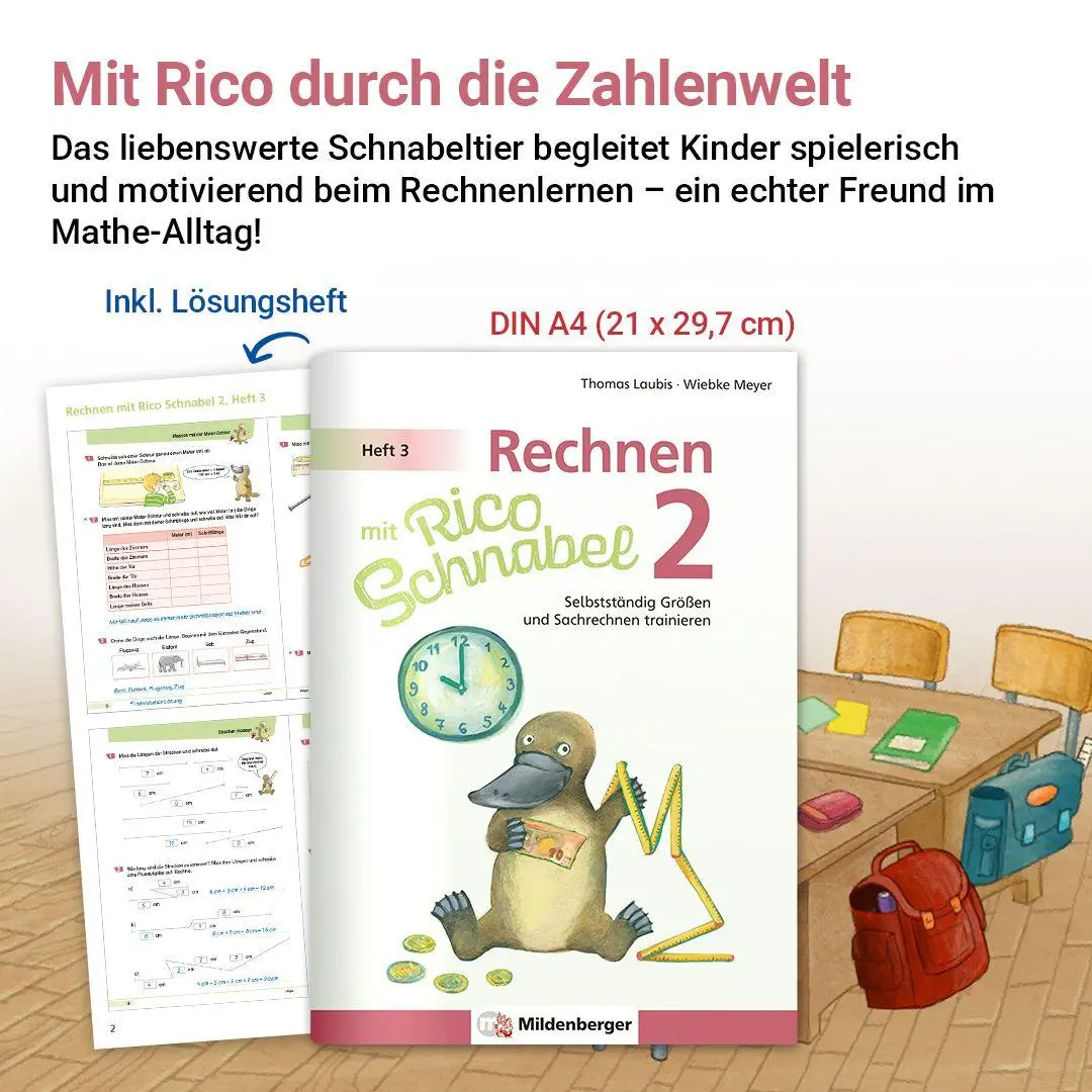 Bild: 9783619254026 | Rechnen mit Rico Schnabel Klasse 2, Heft 3 - Selbstständig Größen...