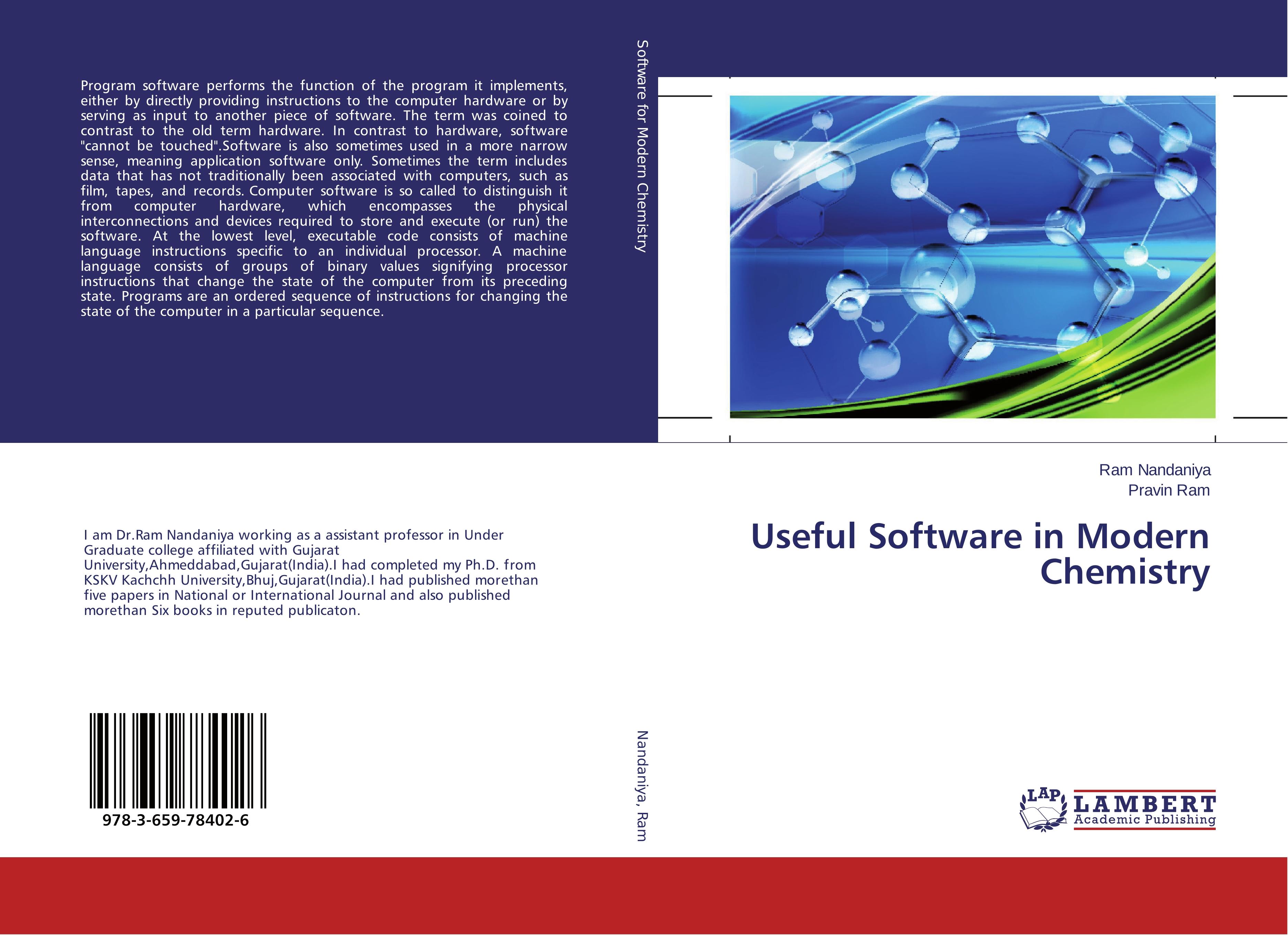 Useful Software in Modern Chemistry | Ram Nandaniya (u. a.) | Taschenbuch | Paperback | 112 S. | Englisch | 2015 | LAP LAMBERT Academic Publishing | EAN 9783659784026 - Nandaniya, Ram