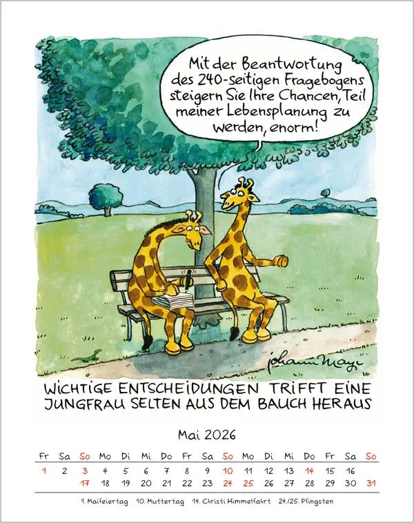Bild: 9783731884026 | Jungfrau 2026 | Verlag Korsch | Kalender | Spiralbindung | 13 S.