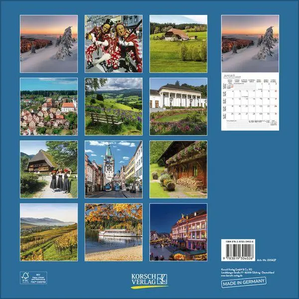 Bild: 9783819304026 | Schwarzwald 2027 | Verlag Korsch | Kalender | 13 S. | Deutsch | 2027