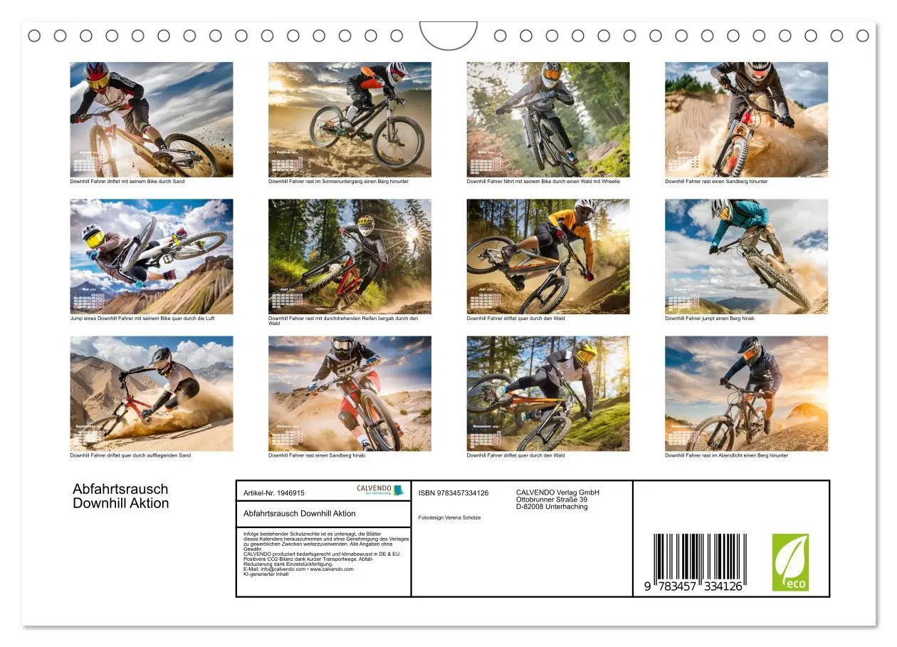 Bild: 9783457334126 | Abfahrtsrausch Downhill Aktion (Wandkalender 2026 DIN A4 quer),...