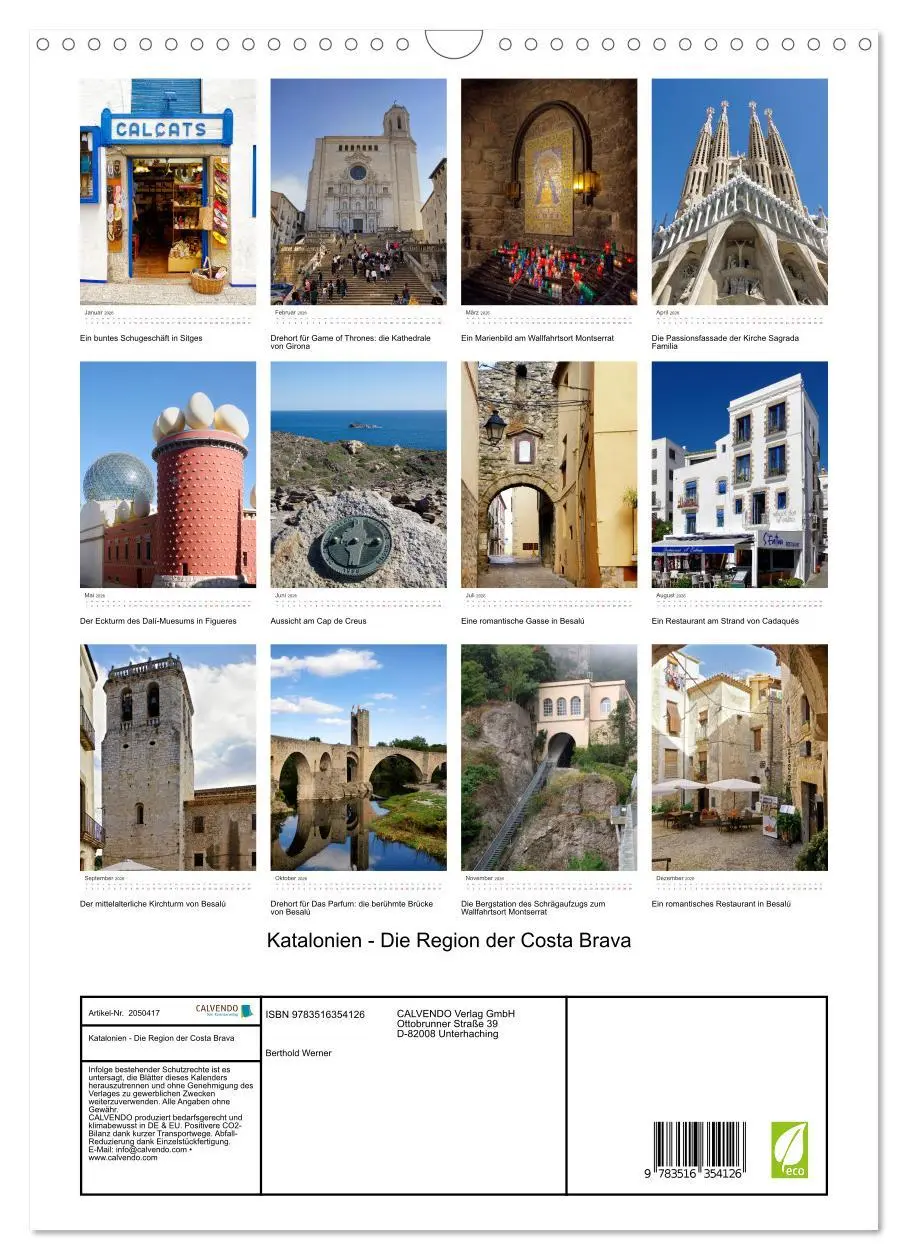 Bild: 9783516354126 | Katalonien - Die Region der Costa Brava (Wandkalender 2026 DIN A3...